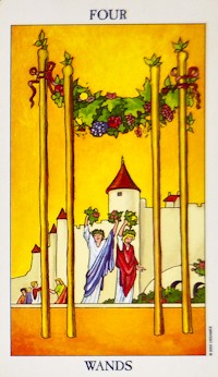 The Four of Wands Tarot Card